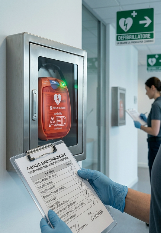 Manutenzione DAE: checklist operativa per responsabilità e conformità