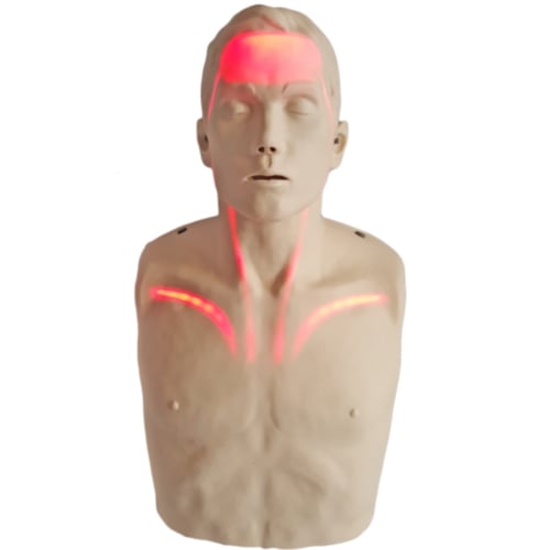 Brayden Manichino con LED luminosi rossi